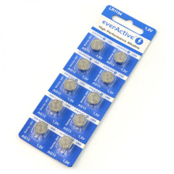 LR1154, LR44, AG13 Battery 1,5V everActive - 10pcs.