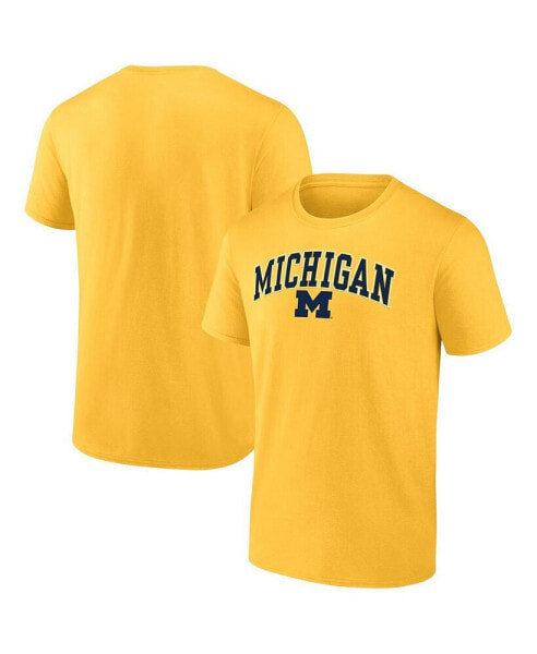 Men's Gold Michigan Wolverines Campus T-shirt