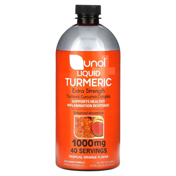 Liquid Turmeric, Extra Strength, Tropical Orange, 1,000 mg, 20.3 fl oz (600 ml)