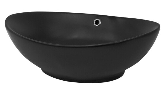 Waschbecken Oval 59x38x19 cm schwarz