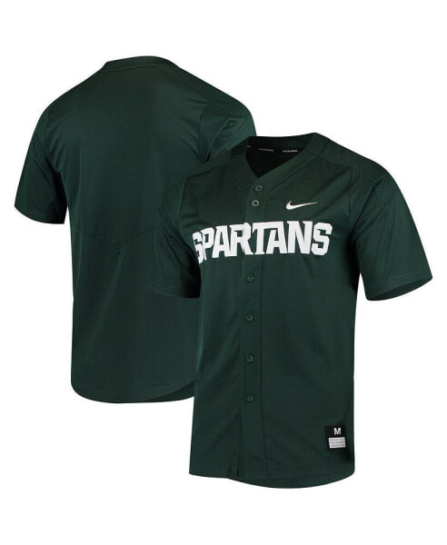 Футболка мужская Nike Michigan State Spartans Vapor Untouchable Elite Full-Button Replica Baseball Jersey, зеленая