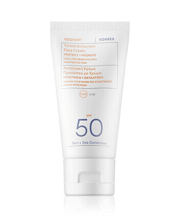 Korres Sun Care Yoghurt Tinted Sunscreen Face Cream SPF 50 (50 ml)