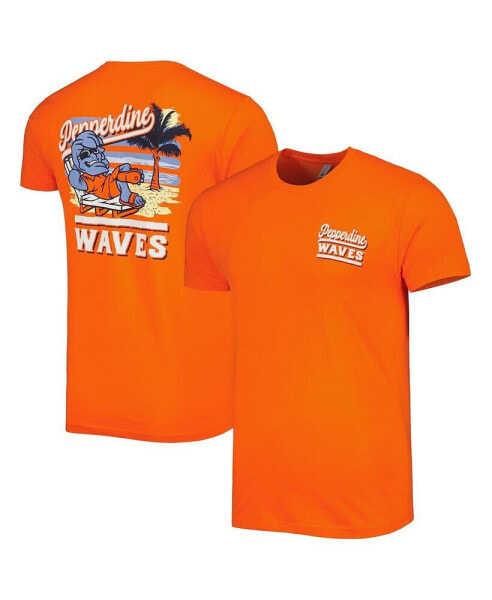 Men's Orange Pepperdine Waves Hyperlocal Beach Premium T-shirt