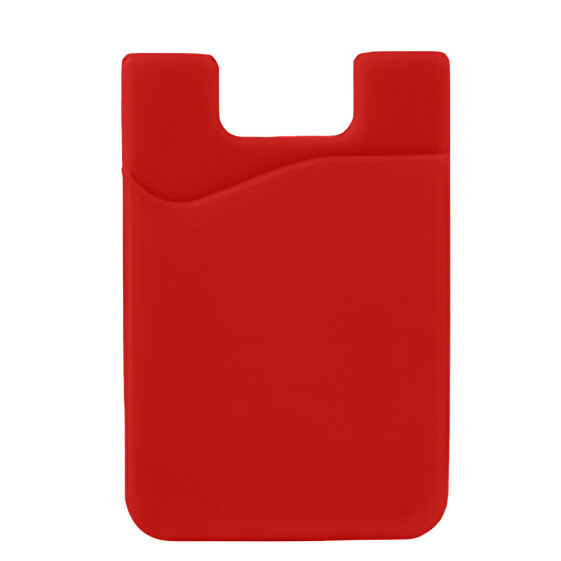 Аксессуар для телефона Hurtel самоклеящийся карман для кредитных карт красный силиконовый