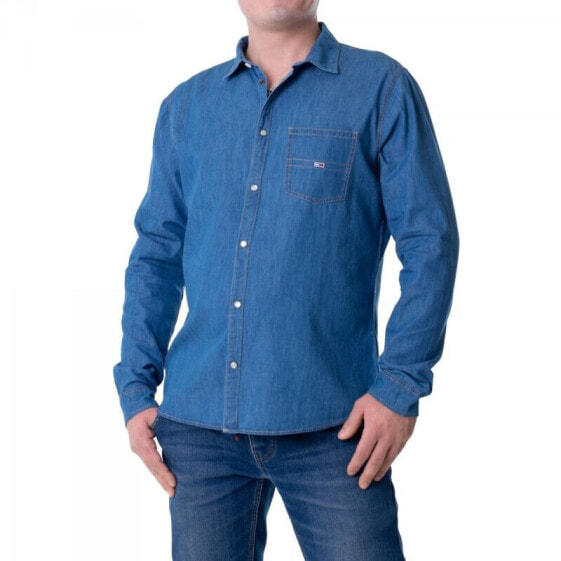 Tommy Jeans Tjm Cotton Denim Shirt Mid Indigo M DM0DM08399-447