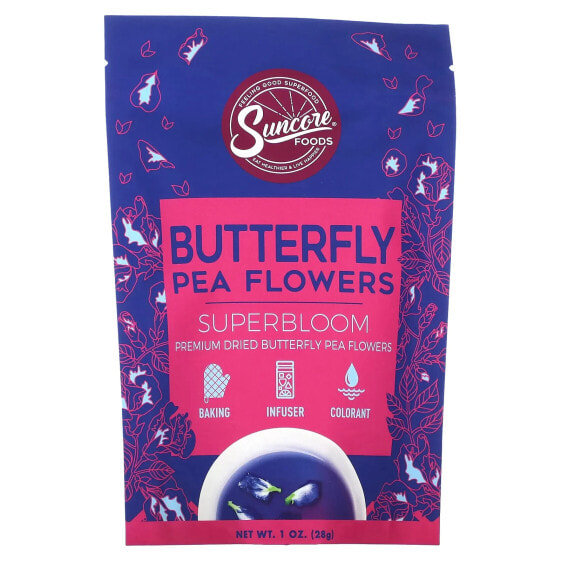Травяной сбор для чая Suncore Foods Цветы бабочки гороха, 28 г (1 унция)