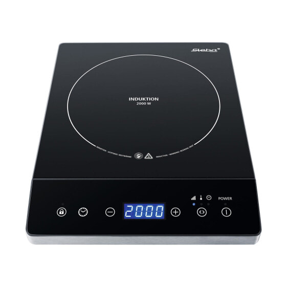 Steba IK 75 - Black - Stainless steel - Countertop - 29.5 cm - Zone induction hob - Glass-ceramic - 1 zone(s)