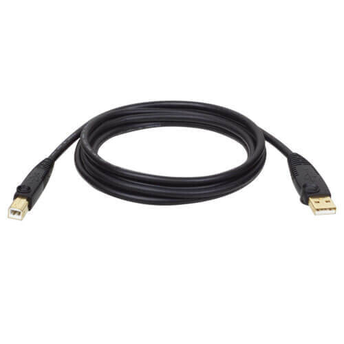 Tripp U022-010 USB 2.0 A to B Cable (M/M) - 10 ft. (3.05 m) - 3.05 m - USB A - USB B - USB 2.0 - Male/Male - Black