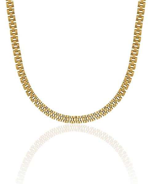 Timepiece Necklace in 18K Gold- Plated Brass