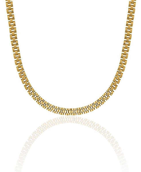 Timepiece Necklace in 18K Gold- Plated Brass