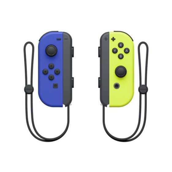 Paar Joy-Con Joysticks links blau und rechts neongelb