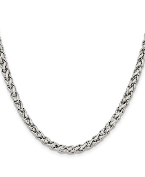 Chisel stainless Steel 5mm Wheat Chain Necklace