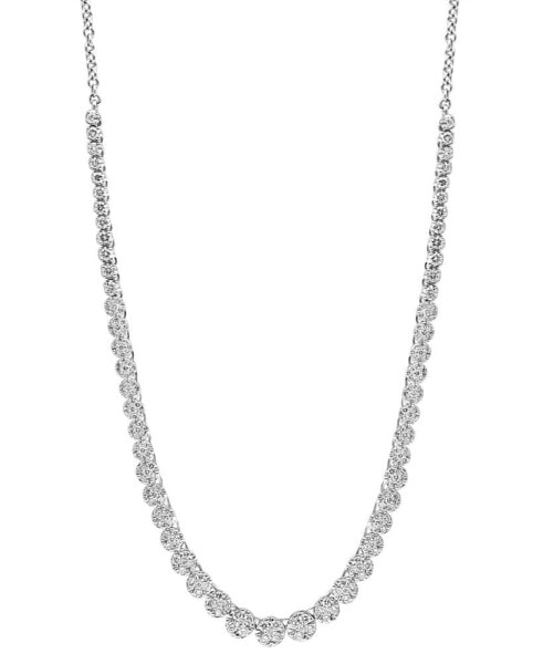 EFFY® Diamond Graduated 18" Statement Necklace (1-3/8 ct. t.w.) in 14k White Gold