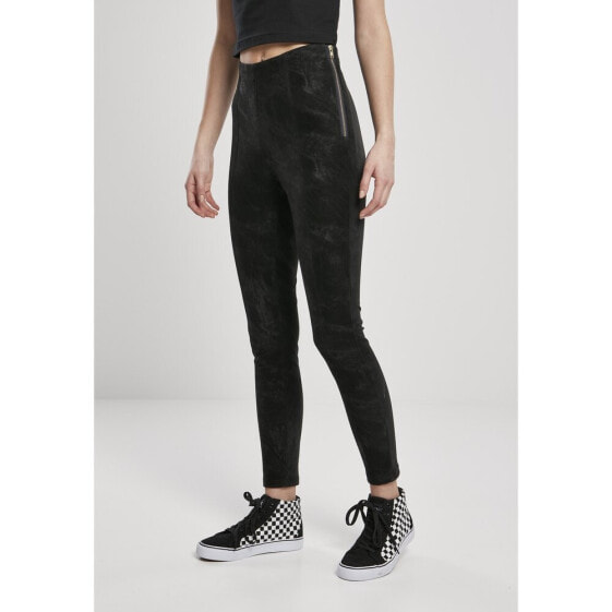 URBAN CLASSICS Washed Faux Leather pants