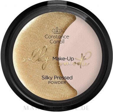 Mattierender Kompaktpuder - Constance Caroll Silky Make-Up Smooth Silky Pressed Powder 04 - Light Rose