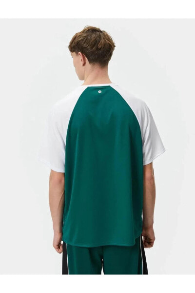 Erkek T-shirt Yeşil 4sam10055nk