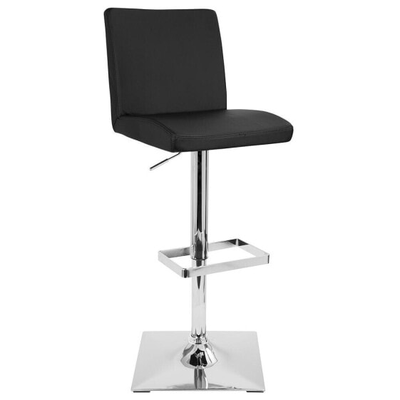 Captain Adjustable Barstool with Swivel in Faux Leather