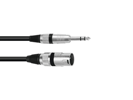 Omnitronic 3022075E - XLR (3-pin) - Male - 6.35mm - Male - 0.2 m - Black