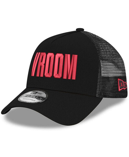 Men's Black NASCAR Vroom 9FORTY A-Frame Adjustable Trucker Hat