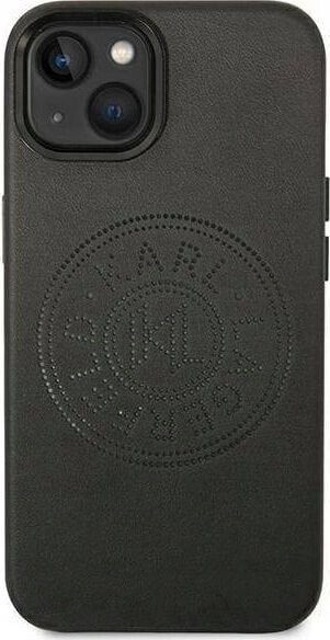 Karl Lagerfeld KARL LAGERFELD IPHONE 14 PLUS LEATHER PERFORATED LOGO KLHCP14MFWHK BLACK