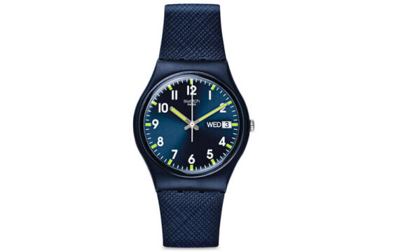 SWATCH 斯沃琪 绅士情侣潮流石英手表 蓝色 GN718 蓝色 / Swatch GN718