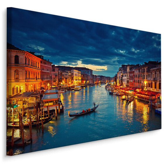 Leinwandbild Venedig Nacht Architektur