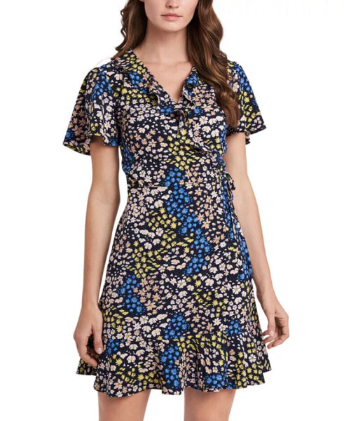 Riley & Rae Natalie Floral-Print Wrap Dress Multi Size 2