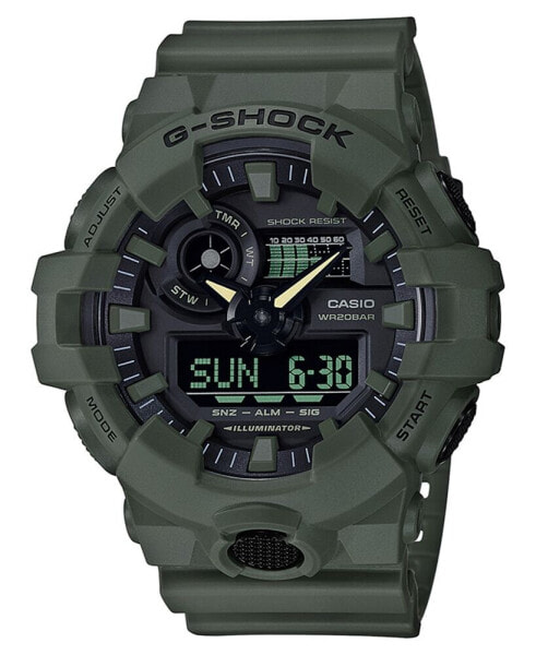 Men's Analog-Digital Green Resin Strap Watch 53mm