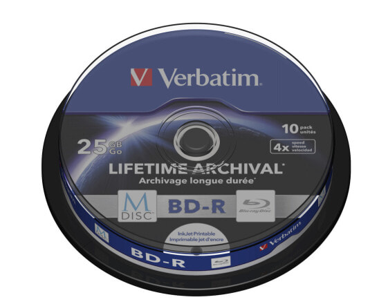 Диски Blu-ray Verbatim M-Disc 4x 25 GB BD-R 10 шт