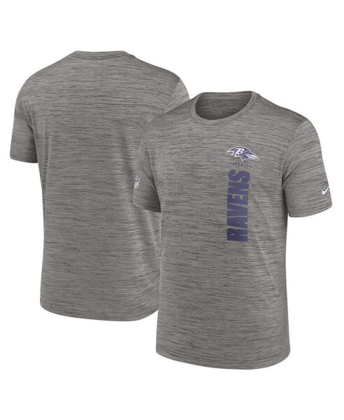 Men's Gray Baltimore Ravens 2024 Sideline Velocity Performance T-Shirt