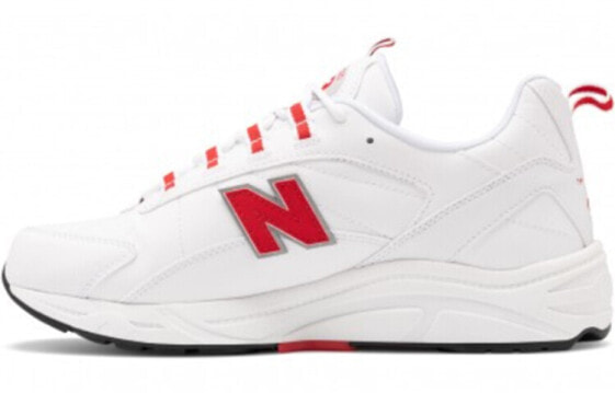 Кроссовки спортивные New Balance NB 615 бело-красные для бега