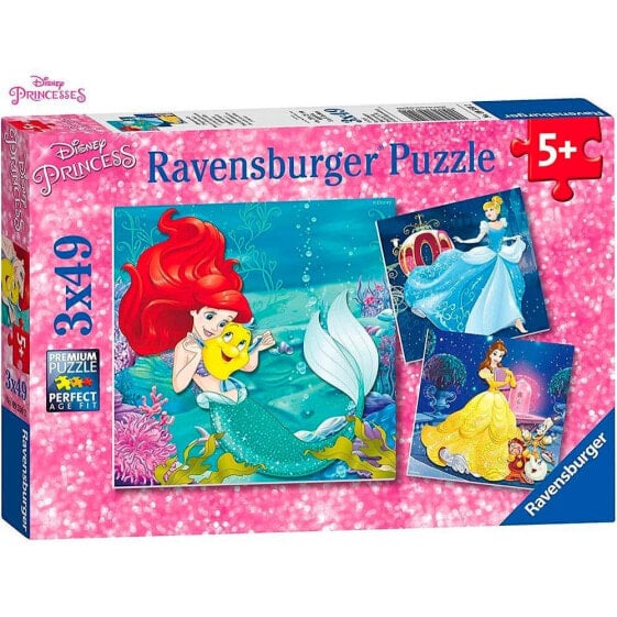 DISNEY Triple Princesses 3x49 Pieces Puzzle