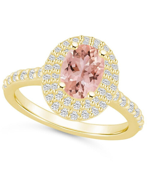 Кольцо Macy's Morganite Diamond Halo