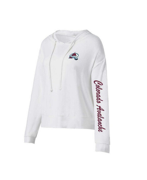 Women's Cream Colorado Avalanche Accord Hacci Long Sleeve Hoodie T-shirt