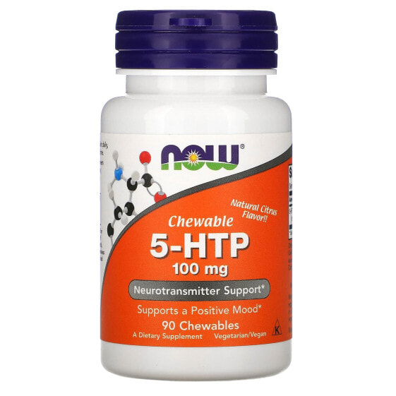 5-HTP, Natural Citrus, 100 mg, 90 Chewables