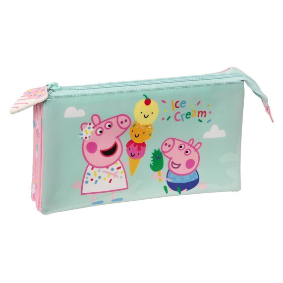 SAFTA Triple Peppa Pig Ice Cream Pencil Case