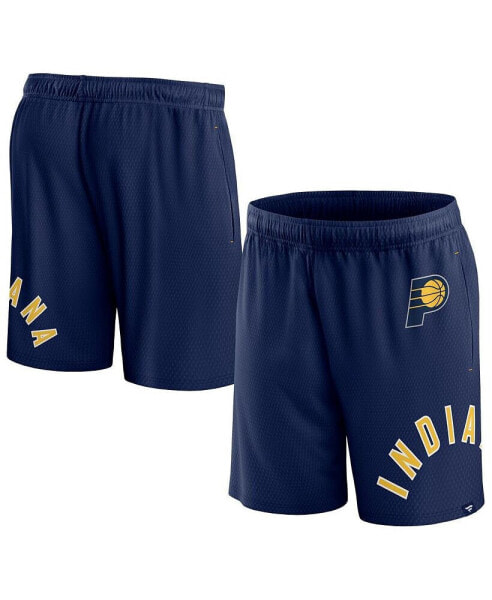 Men's Navy Indiana Pacers Free Throw Mesh Shorts