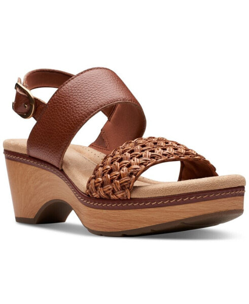 Seannah Step Woven Strap Clog-Style Platform Sandals