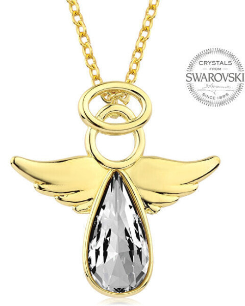 Gold-plated necklace with crystal Angel Rafael