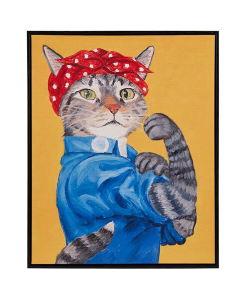 Картина холст на стену с роскошным портретом кошки Madison Park Rosie The Feline.