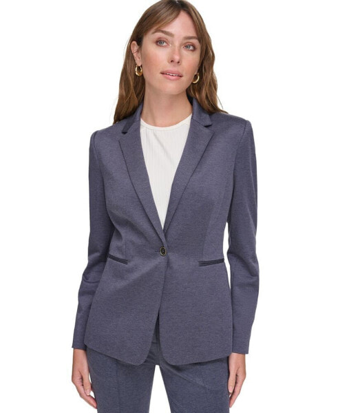 Women's Notched-Collar One-Button Blazer