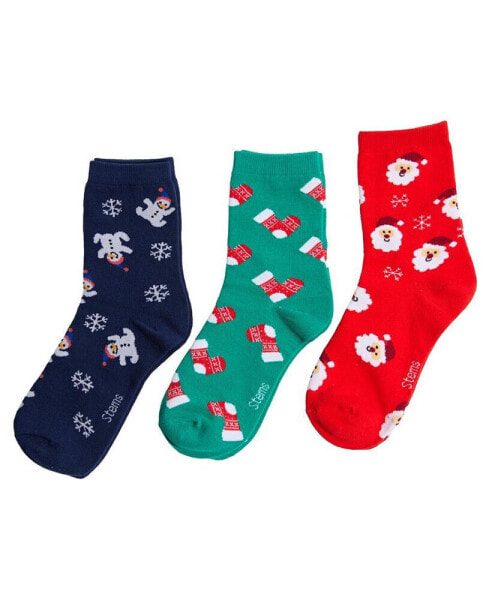 Women's HOLIDAY CREW SOCKS - GIFT SET OF 3