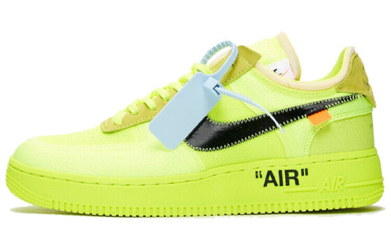 Кроссовки Air Force 1 Low Off-White Volt (Зеленый)