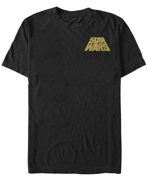 Star Wars Men's Distressed Slant Logo Short Sleeve T-Shirt