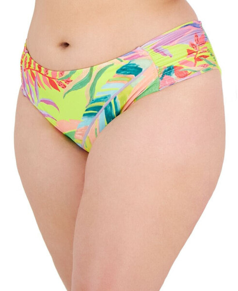 Plus Size Costa Bella Side-Shirred Hipster Bikini Bottoms