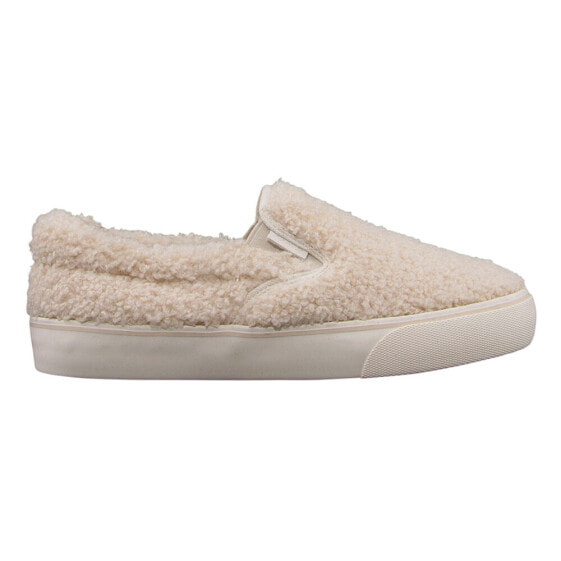 Lugz Clipper Fleece Slip On Womens Off White Sneakers Casual Shoes WCLIPFT-2614