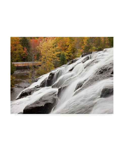 Monte Nagler Bond Falls Cascades in Autumn Bruce Crossing Michigan Color Canvas Art - 20" x 25"