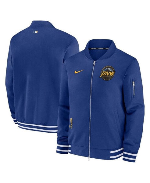 Куртка Nike мужская Royal Seattle Mariners Authentic Collection Game Time Bomber на молнии