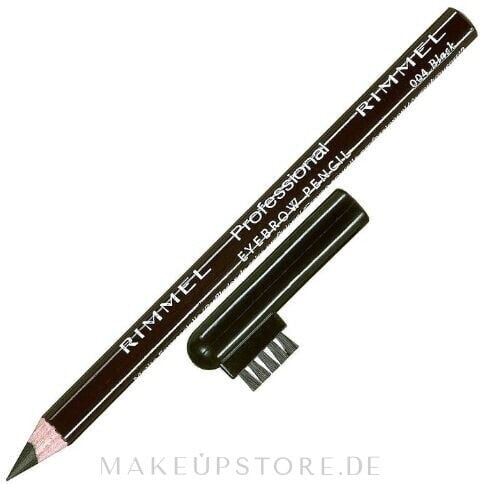 Augenbrauenstift - Rimmel Brow This Way Professional Eyebrow Pencil 004 - Black Brown