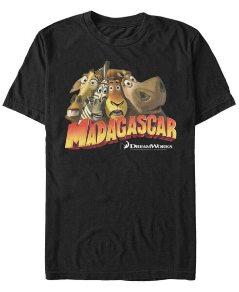 Madagascar Men's Animal Group Logo Short Sleeve T-Shirt